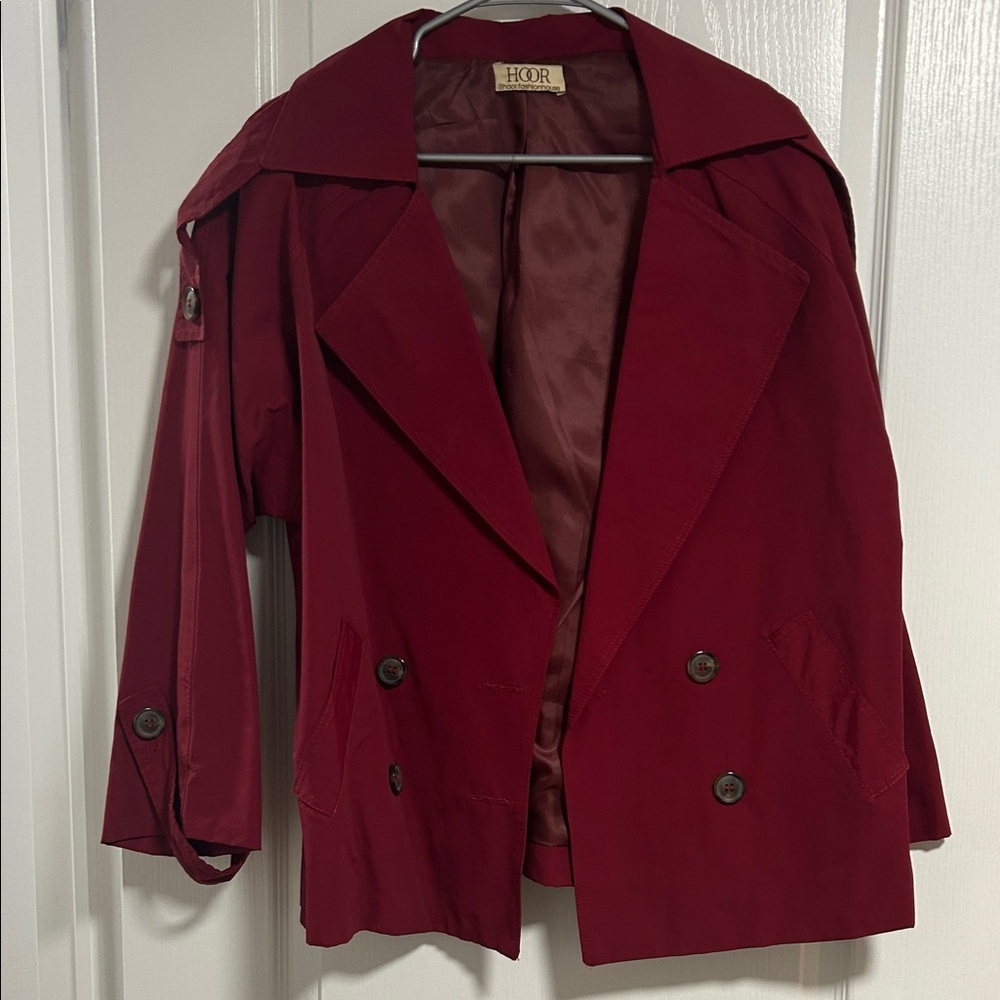 Women's Red Trench Coat
